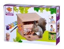 Drevené hračky - Drevené kŕmidlo pre veveričku Outdoor Feeding Squirell House Eichhorn 'poskladaj a vymaľuj' s farbičkami od 6 rokov_2