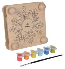 Drevené hračky - Drevený lis na kvety Herbal Outdoor Leaf Press Eichhorn 'poskladaj a vymaľuj' s farbičkami od 6 rokov_0
