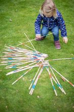 Gesellschaftsspiele für Kinder - Holzmikado Outdoor Eichhorn bunter Bambus 41 Schlägel 50 cm lang_0