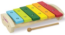 Strumenti musicali per bambini - Xilofono in legno Wooden Xylophone Eichhorn con martello 6 toni diversi a partire da 24 mesi_3