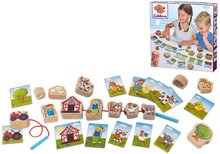 Lernspiele aus Holz - Puzzlespiel Farm aus Holz Threading Game Eichhorn 13 Würfel aus Holz und 13 Muster ab 24 Monaten_0