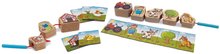 Lernspiele aus Holz - Puzzlespiel Farm aus Holz Threading Game Eichhorn 13 Würfel aus Holz und 13 Muster ab 24 Monaten_1