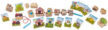 Lernspiele aus Holz - Puzzlespiel Farm aus Holz Threading Game Eichhorn 13 Würfel aus Holz und 13 Muster ab 24 Monaten_2