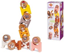 Jucării pentru dezvoltarea abilitătii copiiilor - Animăluțe pliabile din lemn Stackable Farm Animals Eichhorn 14 piese de la 24 de luni_1