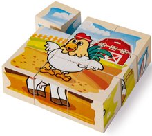 Holzwürfel - Puzzle-Farm aus Holz Picture Cube Farm Eichhorn 9 Würfel mit 6 Tiermotiven ab 24 Monaten_1