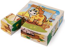 Holzwürfel - Puzzle-Farm aus Holz Picture Cube Farm Eichhorn 9 Würfel mit 6 Tiermotiven ab 24 Monaten_2