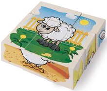 Cuburi din lemn - Puzzle din lemn ferma Picture Cube Farm Eichhorn 9 cuburi cu 6 motive animăluțe de la 24 de luni 10,5*10,5 cm EH5203_4