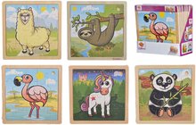 Drevené náučné hry - Drevené puzzle zvieratká Generic Puzzle new Inlay puzzle DP Eichhorn 20 dielov 5 druhov od 24 mes_1