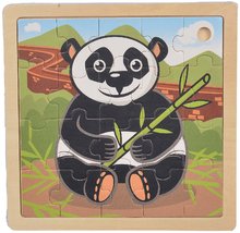 Drevené náučné hry - Drevené puzzle zvieratá Lift Out Puzzle Eichhorn 21 dielov panda lama plameniak jednorožec leňochod od 24 mes_1