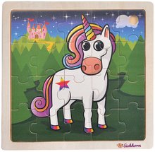 Jocuri educative din lemn - Puzzle din lemn animăluțe Lift Out Puzzle Eichhorn 21 piese panda lama flamingo unicorn leneș de la 12 luni_4