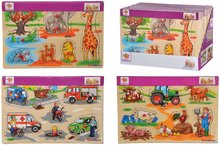 Dřevěné naučné hry - Dřevěné puzzle Generic Puzzle DP Eichhorn 9 dílů safari farma vozidla od 24 měsíců_7