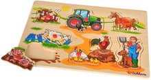 Drevené náučné hry - Drevené puzzle Generic Puzzle DP Eichhorn 9 dielov safari farma vozidlá od 24 mes_3