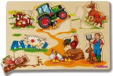 Drevené náučné hry - Drevené puzzle Generic Puzzle DP Eichhorn 9 dielov safari farma vozidlá od 24 mes_2