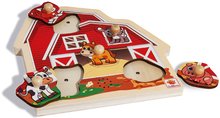 Didaktische Holzspielzeuge - Holzpuzzle Bauernhof Puzzle mit Sound Eichhorn 5 Tiere mit Sound ab 24 Monaten_1