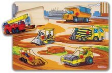Drevené náučné hry -  NA PREKLAD - Puzzle de madera Pin Puzzle Eichhorn 6 formas de depósito con imágenes de animales vehículos desde 24 meses_1