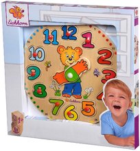 Lesene poučne igre - Lesene didaktične puzzle ura Teaching Clock Eichhorn 12 številk za vstavljanje od 24 mes_3