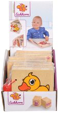 Jeux éducatifs en bois - Livre de dessins en bois Picture Book DP Eichhorn 4 pages avec 8 motifs d'animaux à partir de 6 mois_0