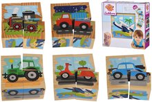 Märchenwürfel - Puzzlewürfel aus Holz Picture Cube Vehicles Eichhorn 4 Würfel mit 6 Motiven ab 24 Monaten_4