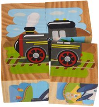 Märchenwürfel - Puzzlewürfel aus Holz Picture Cube Vehicles Eichhorn 4 Würfel mit 6 Motiven ab 24 Monaten_1