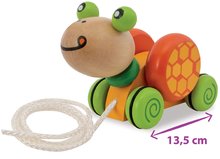 Ťahacie hračky - Drevená korytnačka na ťahanie Pull along Animal Turtle Eichhorn od 12 mes_3