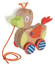 Jouets à tirer - Le Canard en bois à tirer - Duck Pull-along Animal Eichhorn Avec une tête mobile à partir de 12 mois_1