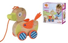 Ťahacie hračky - Drevená kačička na ťahanie Duck Pull-along Animal Eichhorn s pohyblivou hlavou od 12 mes_3