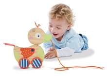 Ťahacie hračky - Drevená kačička na ťahanie Duck Pull-along Animal Eichhorn s pohyblivou hlavou od 12 mes_6