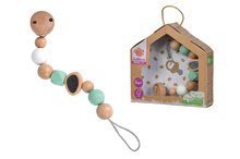 Schnulleretuis und -ketten - Scherkette aus Holz Bio 100% Natur Baby Pure Dummy Chain Eichhorn mit Perlen 19 cm ab 0 Monaten_3
