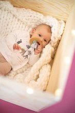 Chrastítka a kousátka - Dřevěné chrastítko se zvonečky Bio 100% Natur Baby Pure Rattle Eichhorn s držadlem a plyšovými oušky od 3 měsíců_5