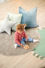 Drevené didaktické hračky - Drevený labyrint so zvončekom a zrkadlom Baby Pure Bead Maze Eichhorn hra s 2 dráhami od 12 mes_6