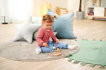 Drevené didaktické hračky - Drevený labyrint so zvončekom a zrkadlom Baby Pure Bead Maze Eichhorn hra s 2 dráhami od 12 mes_7