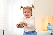 Hochets et jouets de dentition - Hochet en bois Baby Pure Rattle Ring Eichhorn avec poignée et rouleau avec des billes à partir de 0 mois_0