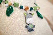Hračky nad postýlku - Dřevěný řetízek Baby HIPP Pramchain Eichhorn na kočárek s plyšovým oslíkem a zvonky od 0 měsíců_1