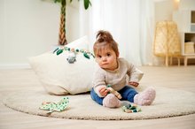Igrače za k posteljici - Lesena igralna veriga Baby HIPP Pramchain Eichhorn za voziček s plišastim osličkom in zvončki od 0 mes_3