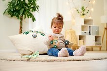 Hračky nad postýlku - Dřevěný řetízek Baby HIPP Pramchain Eichhorn na kočárek s plyšovým oslíkem a zvonky od 0 měsíců_4
