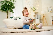 Igrače za k posteljici - Lesena igralna veriga Baby HIPP Pramchain Eichhorn za voziček s plišastim osličkom in zvončki od 0 mes_6