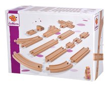 Leseni vlakci in tirnice - Dodatni deli za železnico Train Big Track Set Eichhorn za podaljšanje tirov 44 elementov_1