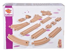 Leseni vlakci in tirnice - Dodatni deli za železnico Train Big Track Set Eichhorn za podaljšanje tirov 44 elementov_2