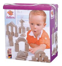 Cuburi din lemn - Cuburi din lemn Natural Wooden Blocks Eichhorn în prelucrarea naturală 100 buc de la 12 luni dimensiunea 25 mm_0