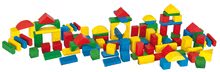 Fa építőkockák - Fakockák színesek Coloured Wooden Blocks Eichhorn különböző formákban 100 db 25 mm magasak 12 hó-tól_1