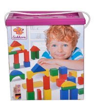 Fa építőkockák - Fakockák színesek Coloured Wooden Blocks Eichhorn különböző formákban 100 db 25 mm magasak 12 hó-tól_2