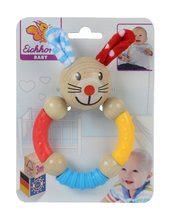 Hochets et jouets de dentition - Hochet de bois Eichhorn pour bébé, en forme de lapin avec des perles, à partir de 3 mois_2