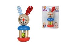 Sonagli e massaggiagengive - Sonaglio in legno Rabbit Rattle Baby Eichhorn coniglietto con campanellino e orecchie di peluche a partire da 3 mesi_3