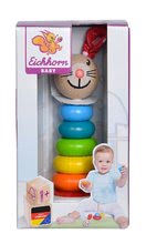 Jouets didactiques en bois - Lapin en bois Stacking Rabbit Baby Eichhorn, jouet empilable avec des oreilles en peluche, d'une hauteur de 18 cm, à partir de 12 mois_2