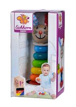 Jouets didactiques en bois - Lapin en bois Stacking Rabbit Baby Eichhorn, jouet empilable avec des oreilles en peluche, d'une hauteur de 18 cm, à partir de 12 mois_3