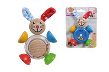Hochets et jouets de dentition - Jouet en bois Rabbit 2 en 1 Baby Eichhorn, jouet-lapin avec des billes dans son ventre, à partir de 3 mois_2