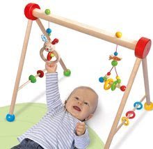 Bară cu jucării și covor de joacă - Centru de activități din lemn Grasping Circle Baby Eichhorn pentru bebelușii de la 3 luni_0