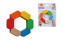 Hrkálky a hryzátka - Drevená hrkálka Grasping Hexagon Baby Eichhorn šestuhoľník od 3 mes_2
