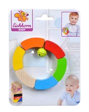 Hochets et jouets de dentition - Hochet en bois Triangle Grasping Baby Eichhorn, avec une petite clochette, à partir de 3 mois_1