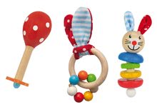 Csörgők és rágókák - Ajándék szett újszülöttnek Rabbit Present Baby Eichhorn csörgők plüss fülekkel és rumbatök 0 hó-tól_2